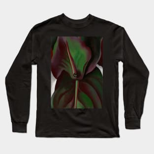 High Resolution Canna Leaves by Georgia O'Keeffe Long Sleeve T-Shirt
